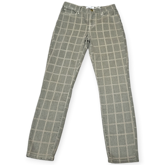 NWT Frame Le High Skinny Crop Window Pane Plaid Pants - Picture 2 of 6